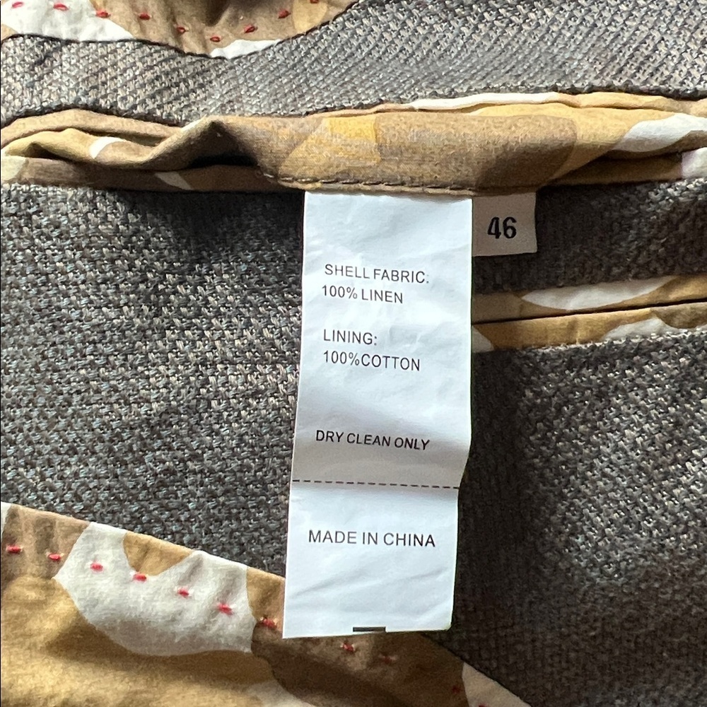 Thelonious C Brown Blazer with Patterned Lining - Picture 7 of 10